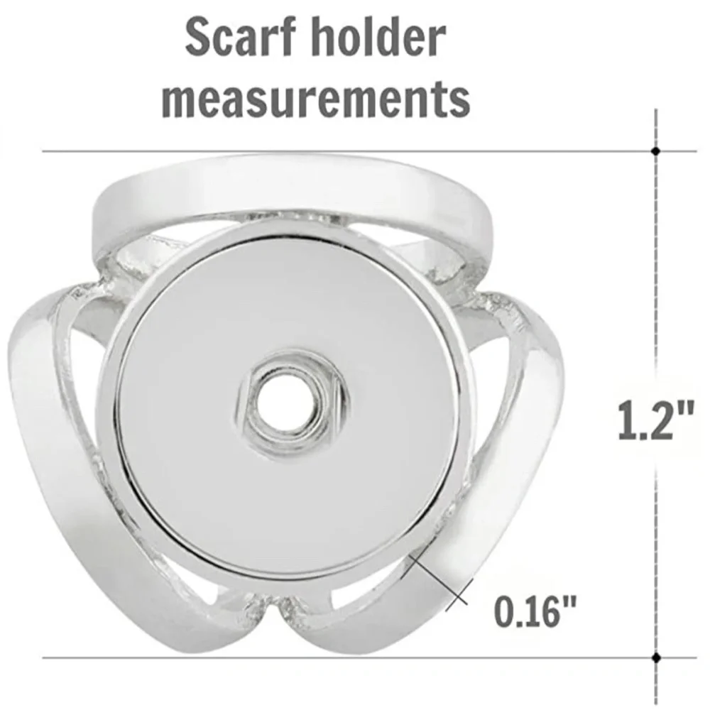 Snap Charm Scarf Holder Set of 4 for Standard Size Snaps - Picture 6 of 7